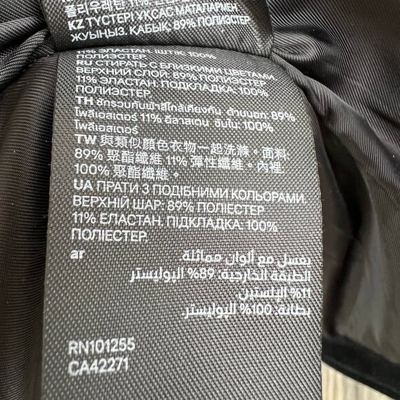 H&M Black Long Sleeve Asymmetrical Zip Faux Suede Moto Jacket Size M Medium - Picture 8 of 8